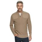 Men's Croft & Barrow&reg; Classic-fit 9gg Quarter-zip Sweater, Size: Large, Lt Brown