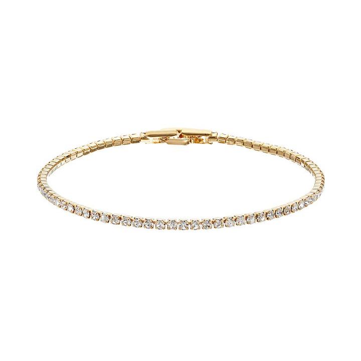 Duchess Of Dazzle Crystal 14k Gold-plated Bracelet, Women's, White