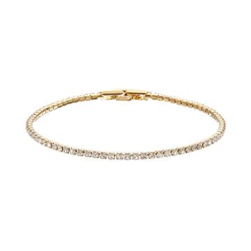 Duchess Of Dazzle Crystal 14k Gold-plated Bracelet, Women's, White