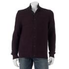 Men's Apt. 9&reg; Modern-fit Snap-front Cardigan, Size: Xxl, Dark Red