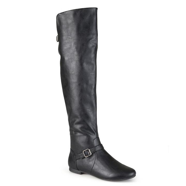 Journee Collection Loft Women's Knee-high Riding Boots, Girl's, Size: 6 Wc, Black