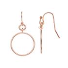 Lc Lauren Conrad Circle Nickel Free Drop Earrings, Women's, Med Pink