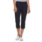 Women's Croft & Barrow&reg; Twill Utility Capris, Size: 12, Blue (navy)
