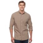 Big & Tall Sonoma Goods For Life Flexwear Modern-fit Button-down Shirt, Men's, Size: 3xb, Beig/green (beig/khaki)