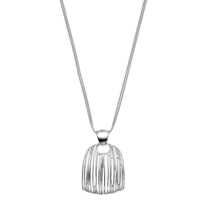 Dana Buchman Openwork Fringe Pendant Necklace, Women's, Silver