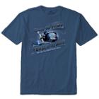 Men's Newport Blue Born To Fish Forced To Work Tee, Size: Large, Med Blue