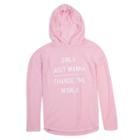 Plus Size Girls 7-16 Harper & Elliott Hooded Hatchi Graphic Tee, Size: Xl Plus, Light Pink