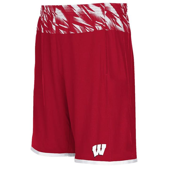 Men's Adidas Wisconsin Badgers Player Shorts, Size: Xxl, Red