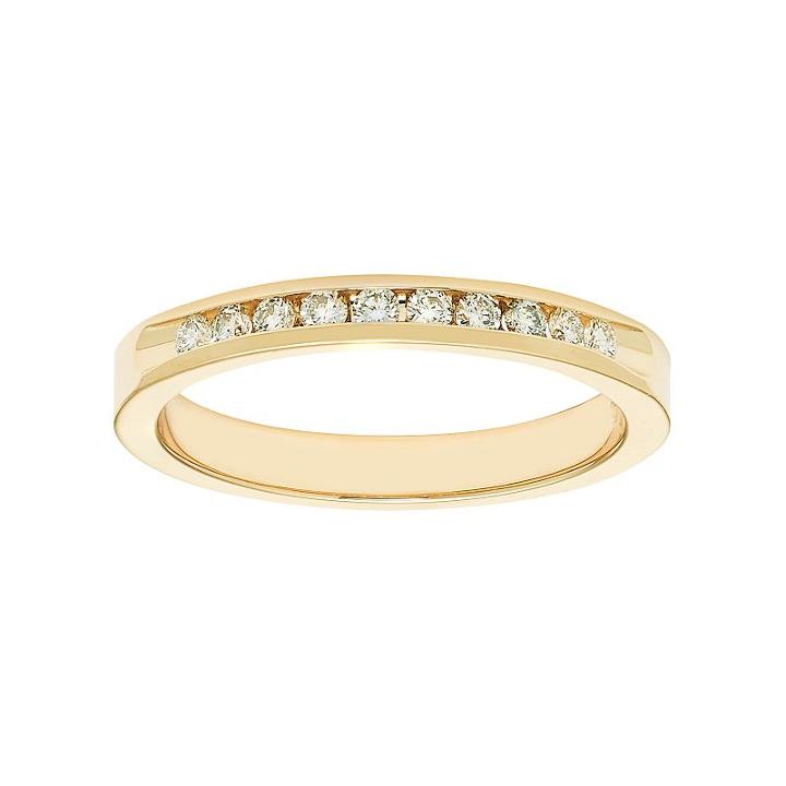 14k Gold 1/5 Carat T.w. Diamond Anniversary Ring, Women's, Size: 8, White
