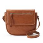 Ili Leather Flap Crossbody Bag, Women's, Brown Oth
