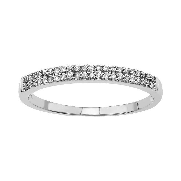 10k Gold 1/9-ct. T.w. Diamond Ring, Women's, Size: 6, White