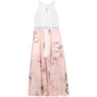 Girls 7-16 Speechless Rhinestone Accent Floral Maxi Romper, Size: 7, Brt Pink