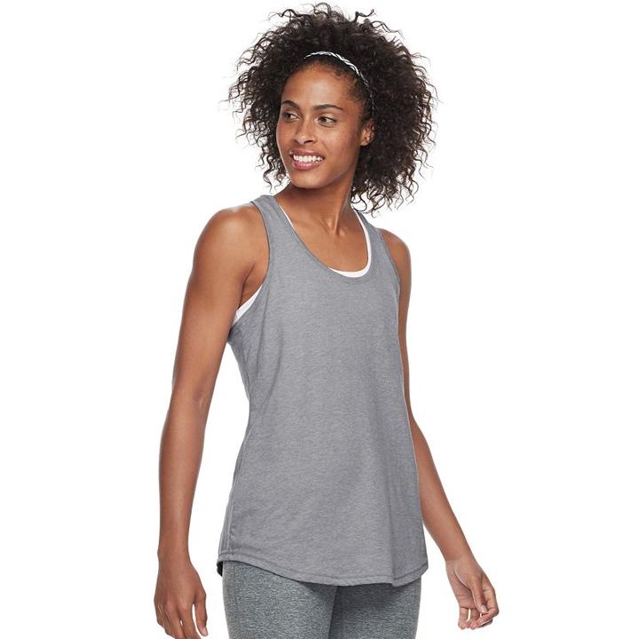 Women's Tek Gear&reg; Active Racerback Tank, Size: Medium, Turquoise/blue (turq/aqua)