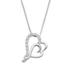 Diamond Classics Sterling Silver 1/10 Carat T.w. Diamond Heart Pendant, Women's, Size: 18, White