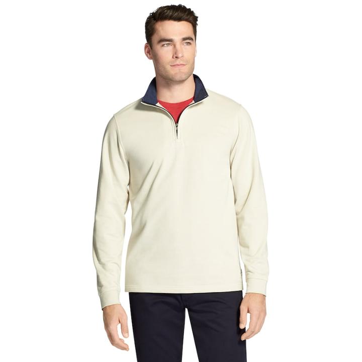 Men's Izod Nauset Light Classic-fit Quarter-zip Pullover, Size: Xxl, Lt Beige