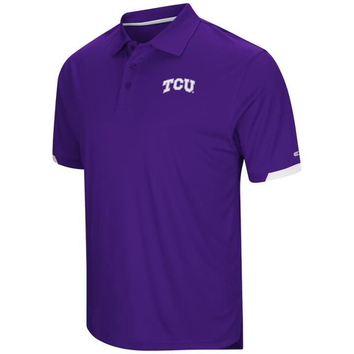 Men's Colosseum Tcu Horned Frogs Loft Polo, Size: Xxl, Drk Purple