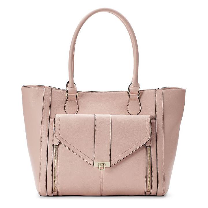 Apt. 9&reg; Olivia Double Zip Tote, Women's, Light Pink