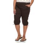 Plus Size Croft & Barrow&reg; Utility Skimmer Capris, Women's, Size: 16 W, Dark Brown