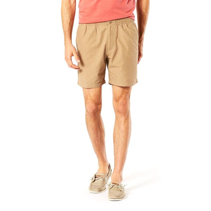 Men's Dockers&reg; Weekend Cruiser D3 Classic-fit Stretch Shorts, Size: Large, Beig/green (beig/khaki)