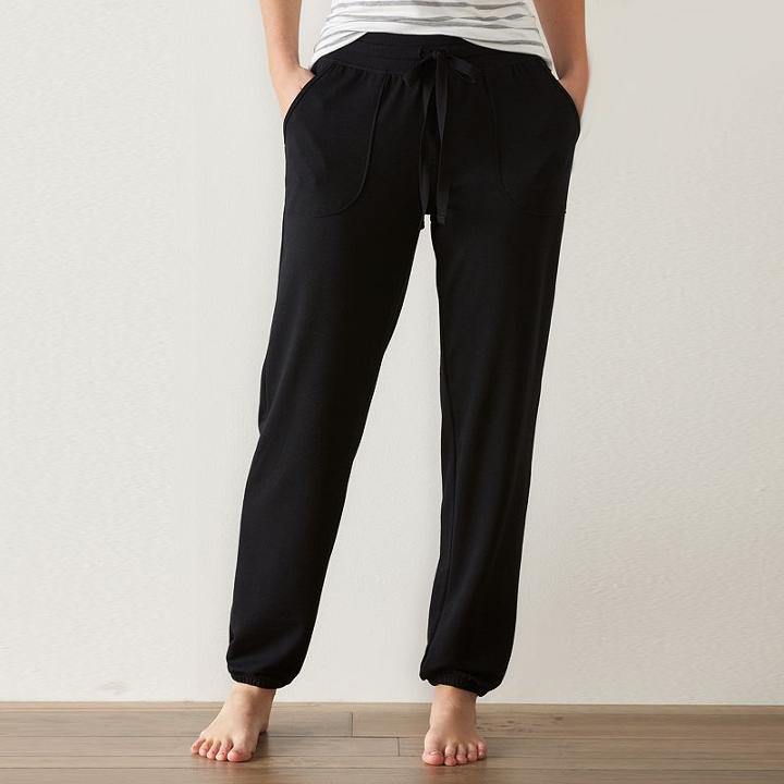 Women's Sonoma Goods For Life&trade; Back To Basics French Terry Jogger Pants, Size: Small, Black