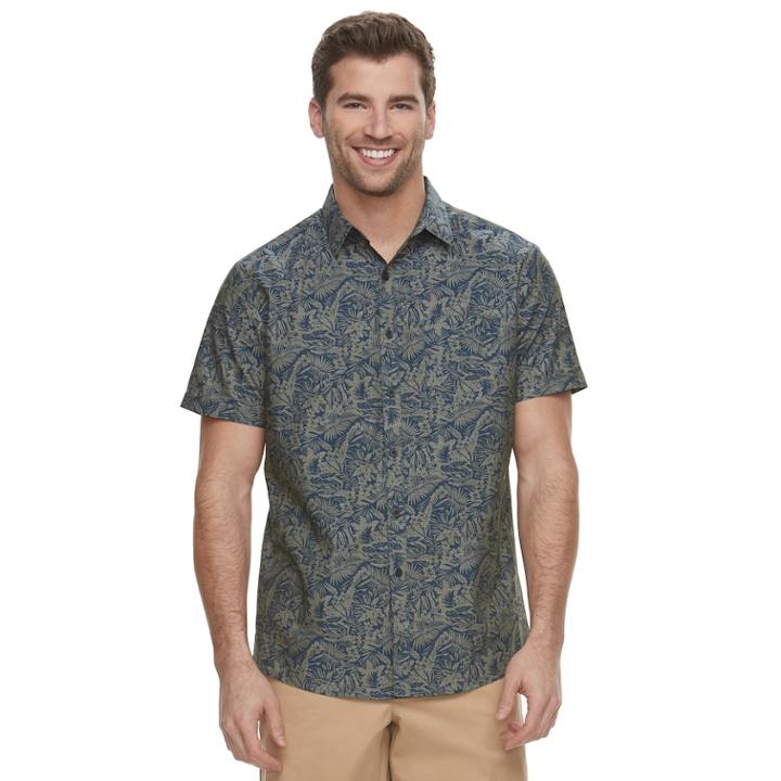 Men's Marc Anthony Slim-fit Stretch Button-down Shirt, Size: Xl, Green