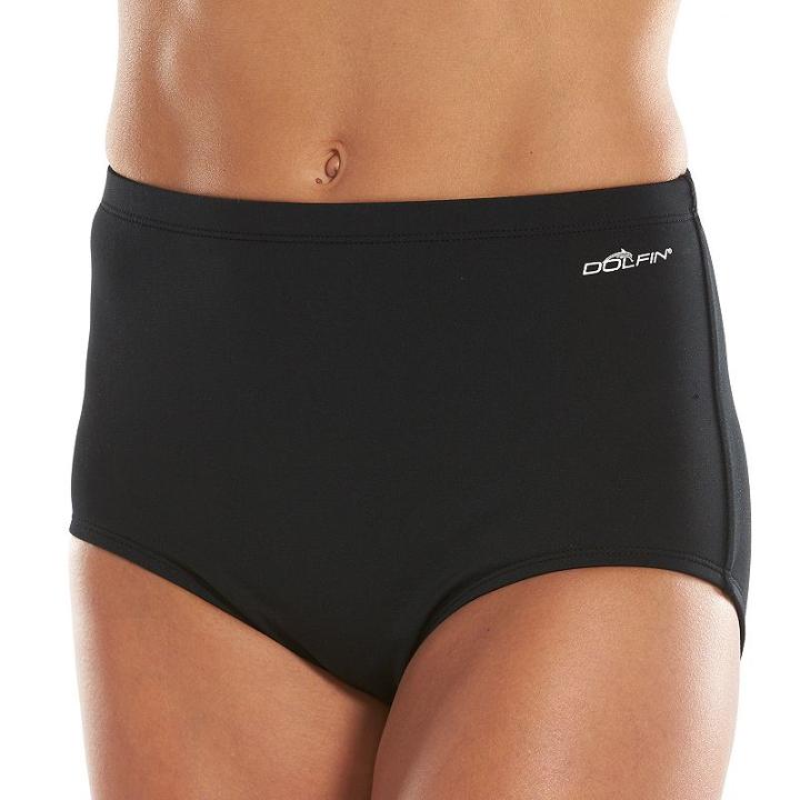 Women's Dolfin Aquashape Bikini Bottoms, Size: Large, Black