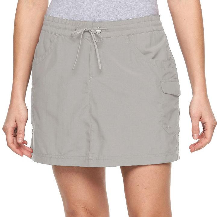 Women's Columbia Amberley Stream Cargo Skort, Size: Medium, Dark Grey