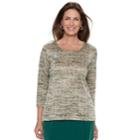 Women's Alfred Dunner Studio Embellished Space-dyed Top, Size: Small, Space Dye Print