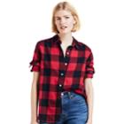 Women's Levi's&reg; Ultimate Boyfriend Button-back Shirt, Size: Large, Red