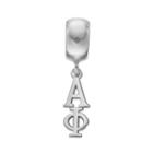 Logoart Sterling Silver Alpha Phi Sorority Charm, Women's, Grey