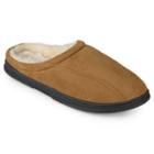 Perry Ellis Men's Microsuede Clog Slippers, Size: Xl, Beig/green (beig/khaki)
