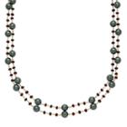 14k Gold Hematite & Garnet Multistrand Necklace, Women's, Size: 18, Multicolor