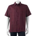 Men's Haggar Classic-fit Microfiber Easy-care Button-down Shirt, Size: Large, Drk Purple