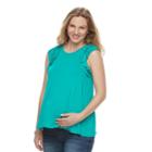 Maternity A:glow Ruffle Tee, Women's, Size: S-mat, Turquoise/blue (turq/aqua)