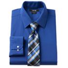 Men's Apt. 9&reg; Slim-fit Dress Shirt & Tie Set, Size: Xl-34/35, Blue