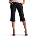 Women's Lee Lorelie Relaxed Fit Skimmer Capris, Size: 12 Avg/reg, Black
