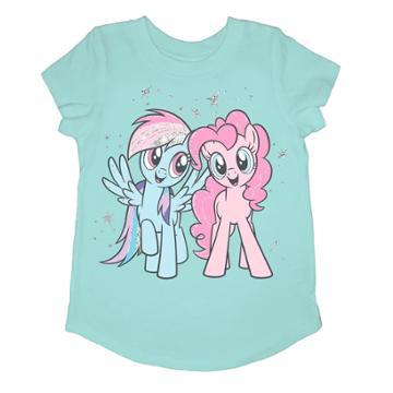 Girls 4-10 Jumping Beans&reg; My Little Pony Rainbow Dash & Pinkie Pie Graphic Tee, Size: 8, Green