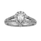 Pear-cut Igl Certified Diamond Halo Engagement Ring In 14k White Gold (1-ct. T.w.), Women's, Size: 9