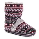 Women's Muk Luks Scrunchy Boot Slippers, Size: Large, Dark Red