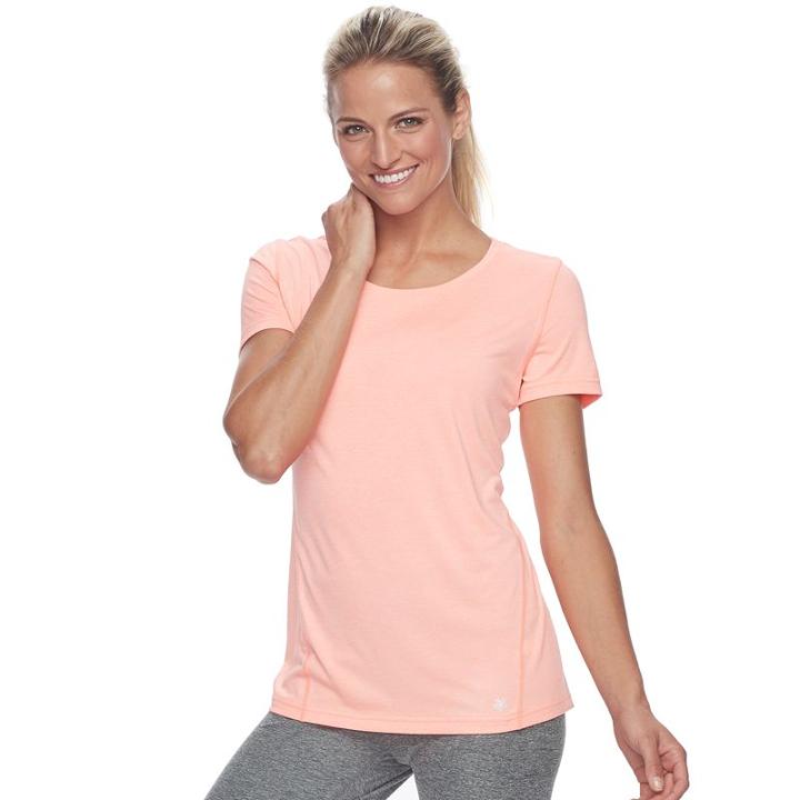 Women's Tek Gear&reg; Performance Base Layer Tee, Size: Small, Brt Orange
