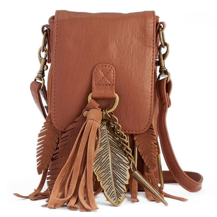 Mudd&reg; Cintia Flap Crossbody Cell Phone Bag, Women's, Med Brown