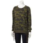 Madden Nyc Juniors' Lace Up Long Sleeve Sweatshirt, Teens, Size: Small, Med Green
