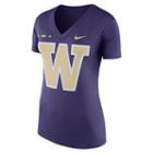 Women's Nike Washington Huskies Striped Bar Tee, Size: Large, Purple