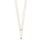 Lc Lauren Conrad Simulated Crystal Pendant Layered Necklace, Women's, Gold
