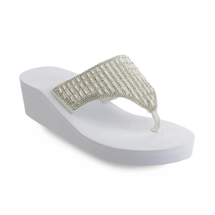 Olivia Miller Miramar Women's Wedge Sandals, Size: 9, White