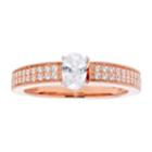 14k Gold Oval Cut 3/4 Carat T.w. Igl Certified Diamond Engagement Ring, Women's, Size: 8.50, White
