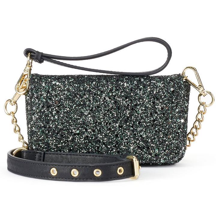 Madden Nyc Joey Glitter Convertible Crossbody Bag, Women's, Grey Other