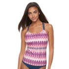Women's N Printed Racerback Tankini Top, Size: Xl, Ovrfl Oth