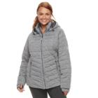 Plus Size Tek Gear Hooded Puffer Jacket, Women's, Size: 3xl, Dark Grey