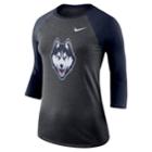 Women's Nike Uconn Huskies Baseball Tee, Size: Large, Grey
